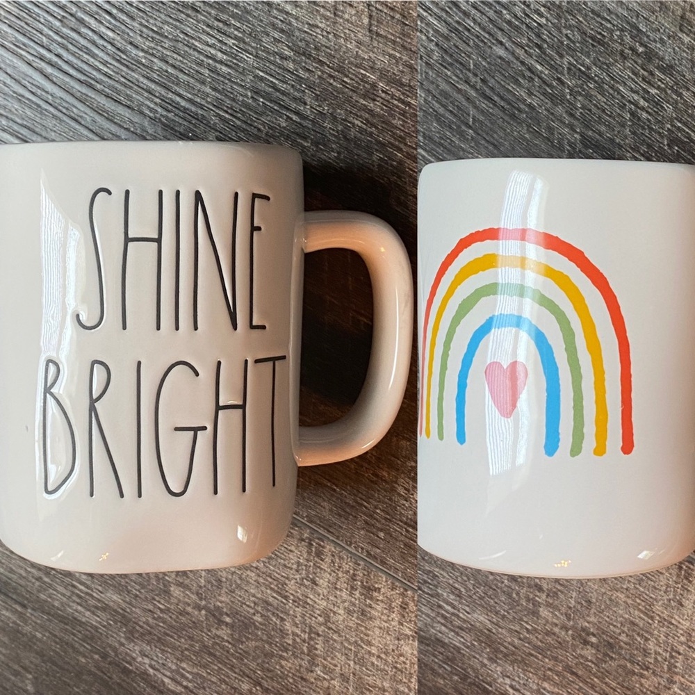 🌈 New Rae Dunn Shine Bright Rainbow Mug